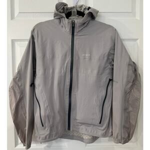Patagonia Women’s Hooded Windbreaker Jacket Gray Full Zip Pockets Size S